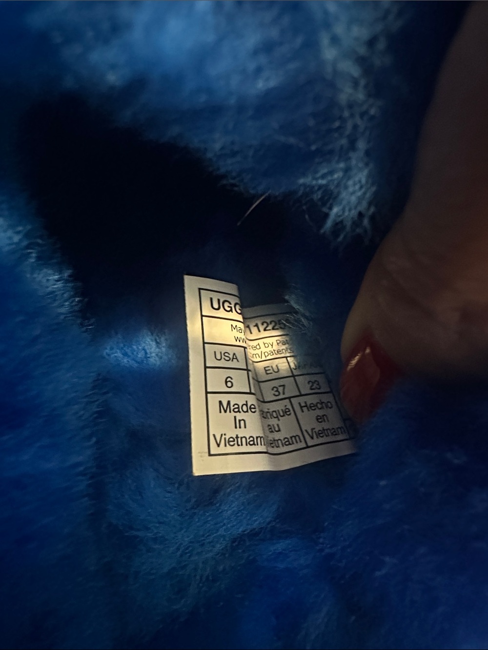 UGG Electric Blue Shearling Slip-On Mules - Picture 2 of 9